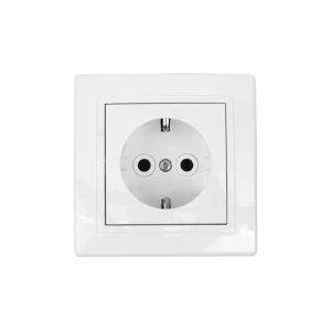 91640611 Розетка встраиваемая Aling-conel Prestige 600.00 с заземлением цвет белый STLM-1436518