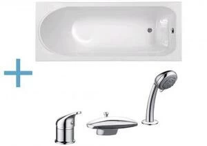 Акриловая ванна Aquanet West 170x70 (каркас + смеситель Aquanet Practic 2 AF111-63B)