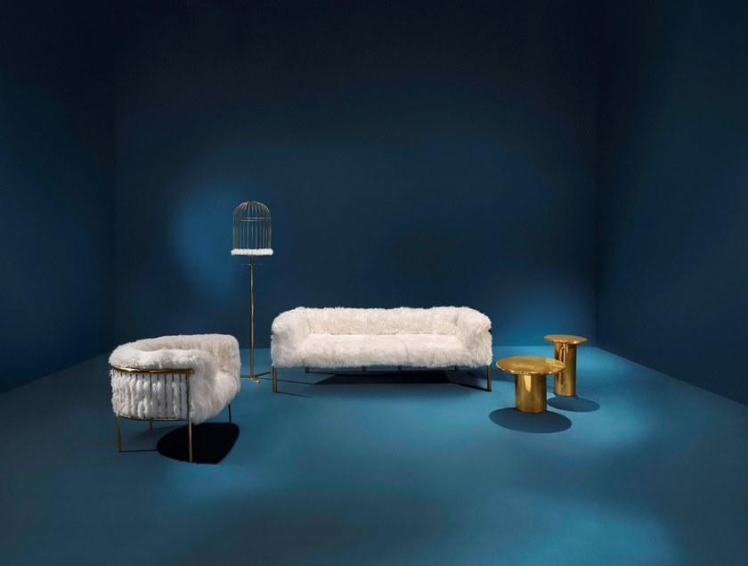 Scarlet Splendour 3-х местный диван из овчины Snow white sun-id-1373520 - Вид №5