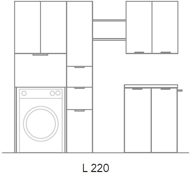 Ideagroup Постирочный шкаф из меламина для стиральной машины Kandy sun-id-1475396 - Вид №5