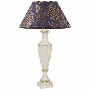 32004,34051 Настольная лампа Ваза Ребристая Айвори Маргарита Фиолет BOGACHO