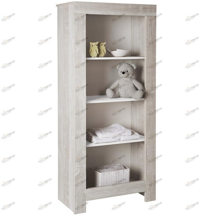 Стеллаж белый с деревянными полками 158х68 см Nordic Halifax SCHARDT  00-3880175 Белый Santreyd 