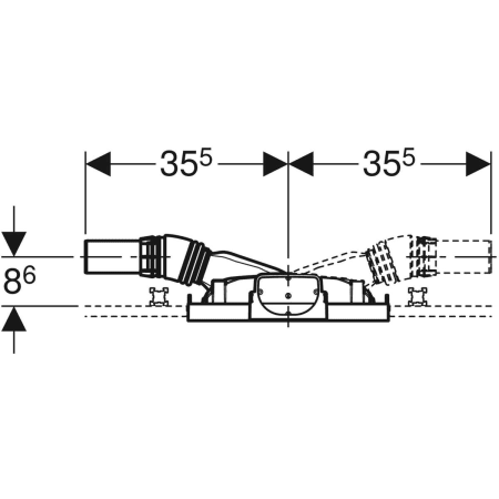 461.736.00.1 Инсталляция для душа Geberit GIS, с водоотводом в стене, высота стяжки для напольного стока 65–90 мм Geberit  - Вид №2