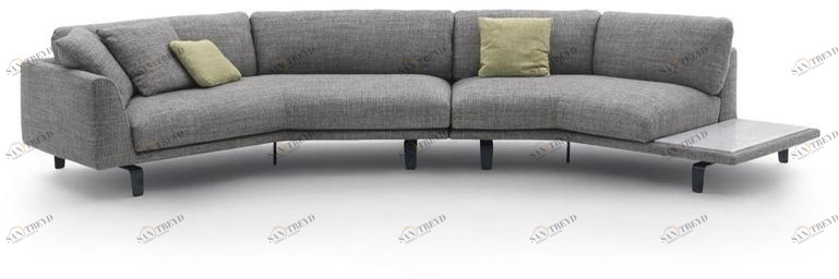 arflex Модульный тканевый диван с полкой для журналов sun-id-1391821