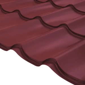 Металлочерепица 0.5 мм 1200x500 мм RAL 3005 красный 89337253 STLM-2184378