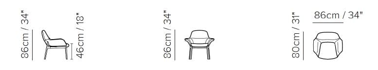 Кресло с подлокотниками Natuzzi Italia Aura ARCH-00022706 - Вид №4