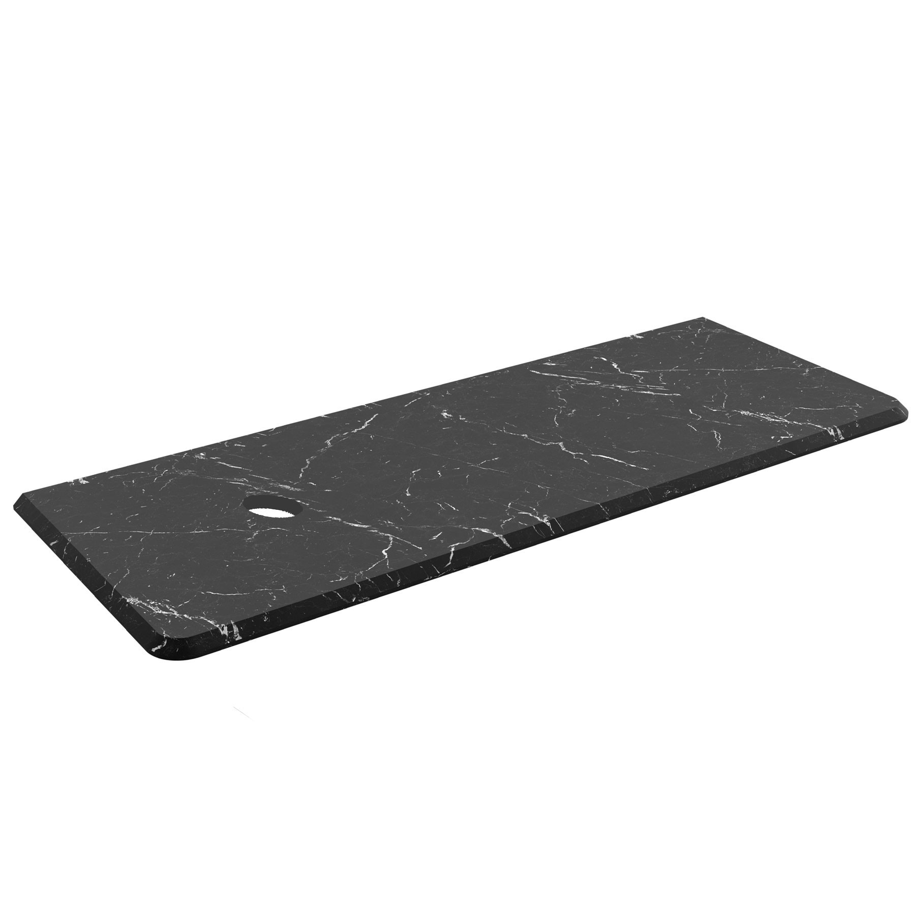 83943 SALGAR Столешница UNIIQ 1200 правая MARQUINA BLACK для верхней раковины 1210 x 22 x 460 мм 