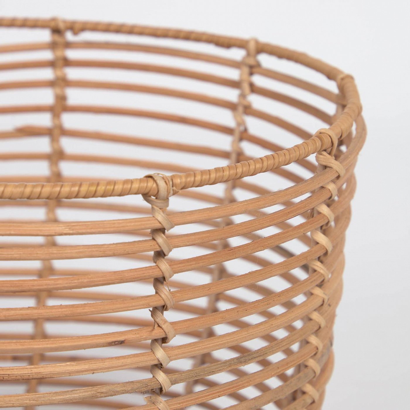 108733 Набор из 2 круглых корзин из 100% ротанга с натуральной отделкой La Forma Dalina  - Вид №1