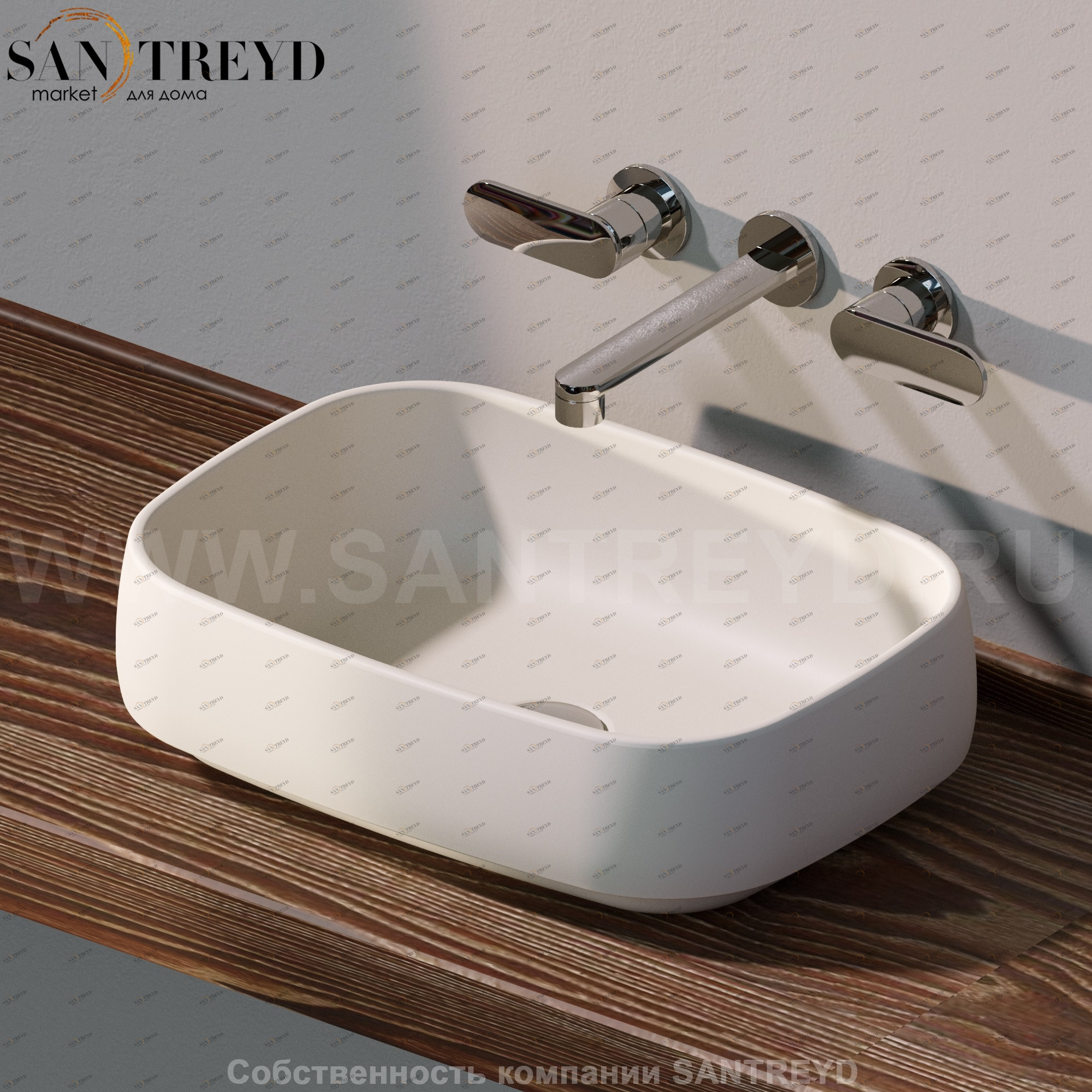 FG50A9003 Накладная раковина на столешницу  прямоугольная Ceramica Flaminia Flag