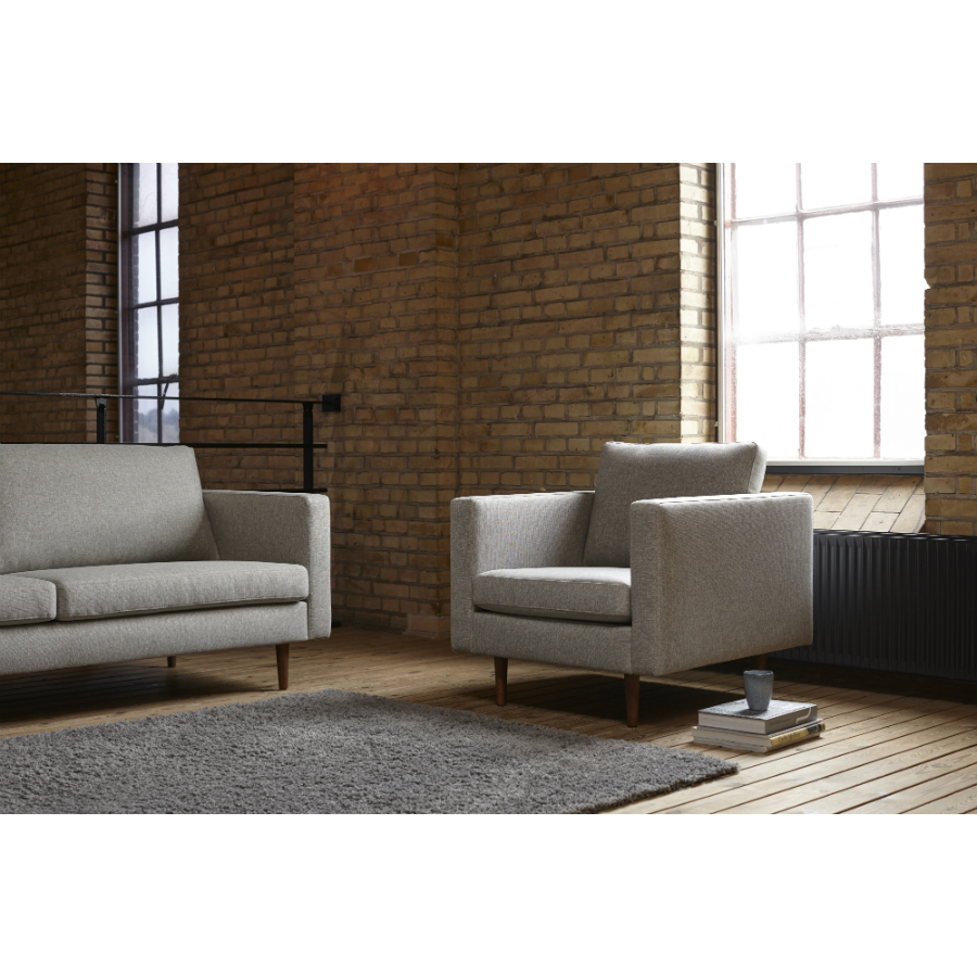 Кресло Otto, дуб/орех, серое Kragelund 37401248249 - Вид №1