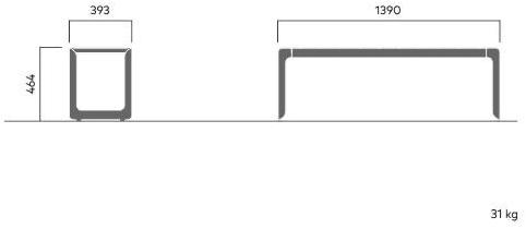 VESTRE Скамья из стали и дерева без спинки Air sun-id-1420213 - Вид №7