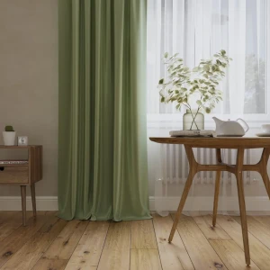 Штора на ленте блэкаут Ален 140x270 см цвет хаки