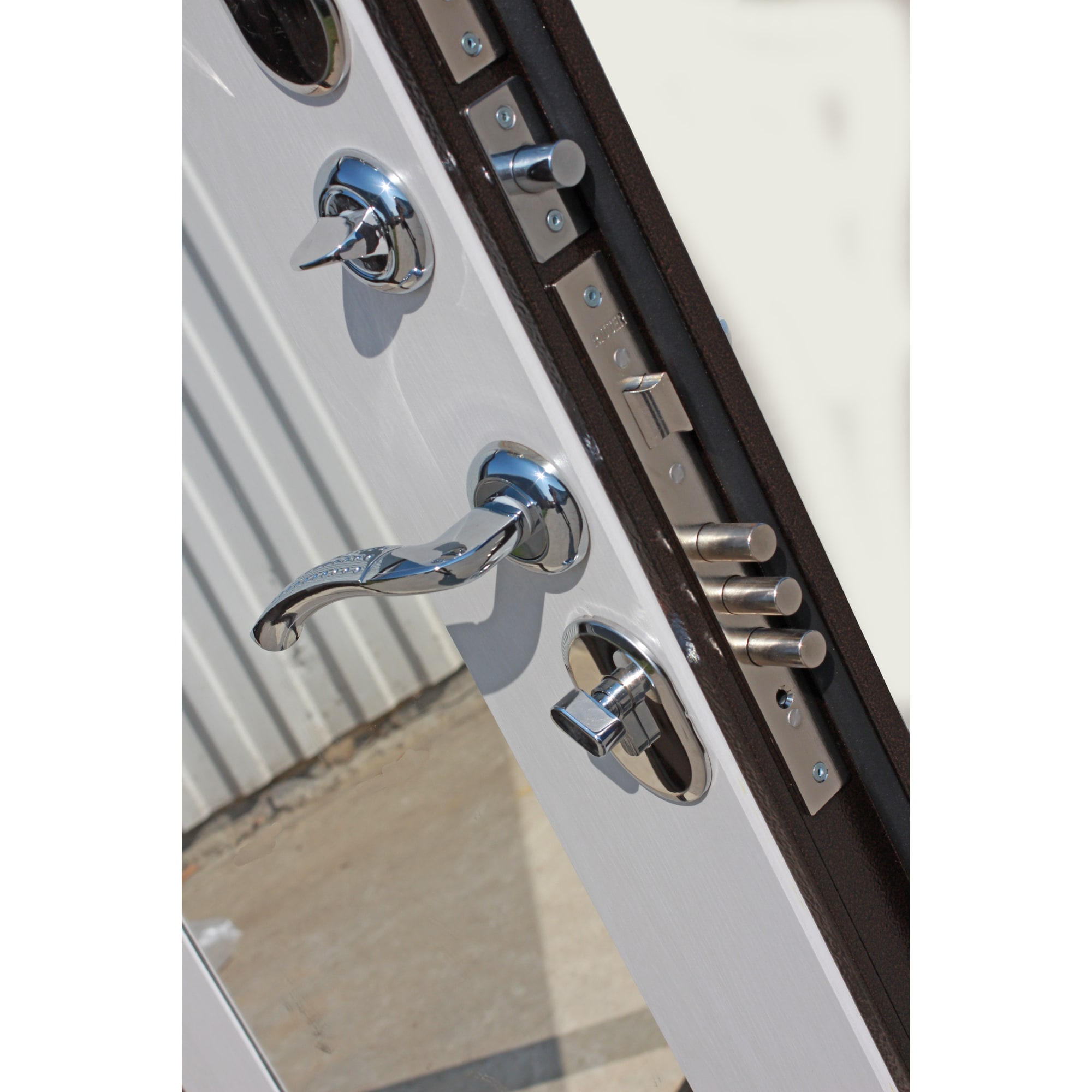 82120568 Дверь входная металлическая Царское зеркало Maxi, 960 мм, правая, цвет белый ясень Santreyd  - Вид №1