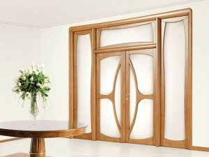 LEGNOFORM Дверь из массива дерева и стекла с фрамугой и светлыми стенками Liberty