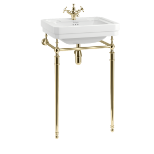 Burlington Victorian Раковина в викторианском стиле 560 мм с умывальником Regal Gold с 3 отверстиями под смеситель B2 3TH-T62 GOLD-T22A GOLD