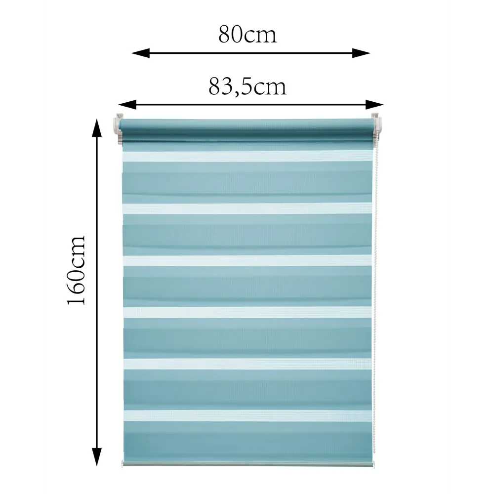 Штора рулонная день-ночь Inspire Peter 80x160 см бирюза Aqua 3 82691110 STLM-2039526 - Вид №2