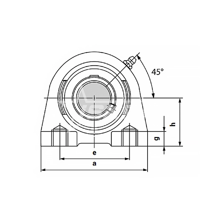 IS1966 Подшипниковый узел UCPA204 ISKRA  - Вид №1