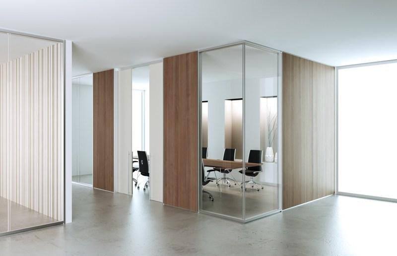 MASCAGNI Мобильная стена из алюминия и стекла для офиса Allinone sun-id-1370513 - Вид №15