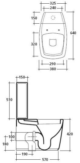 Компакт унитаз с бачком Белый Galassia Sa.02 Италия sun-id-1509353 - Вид №2