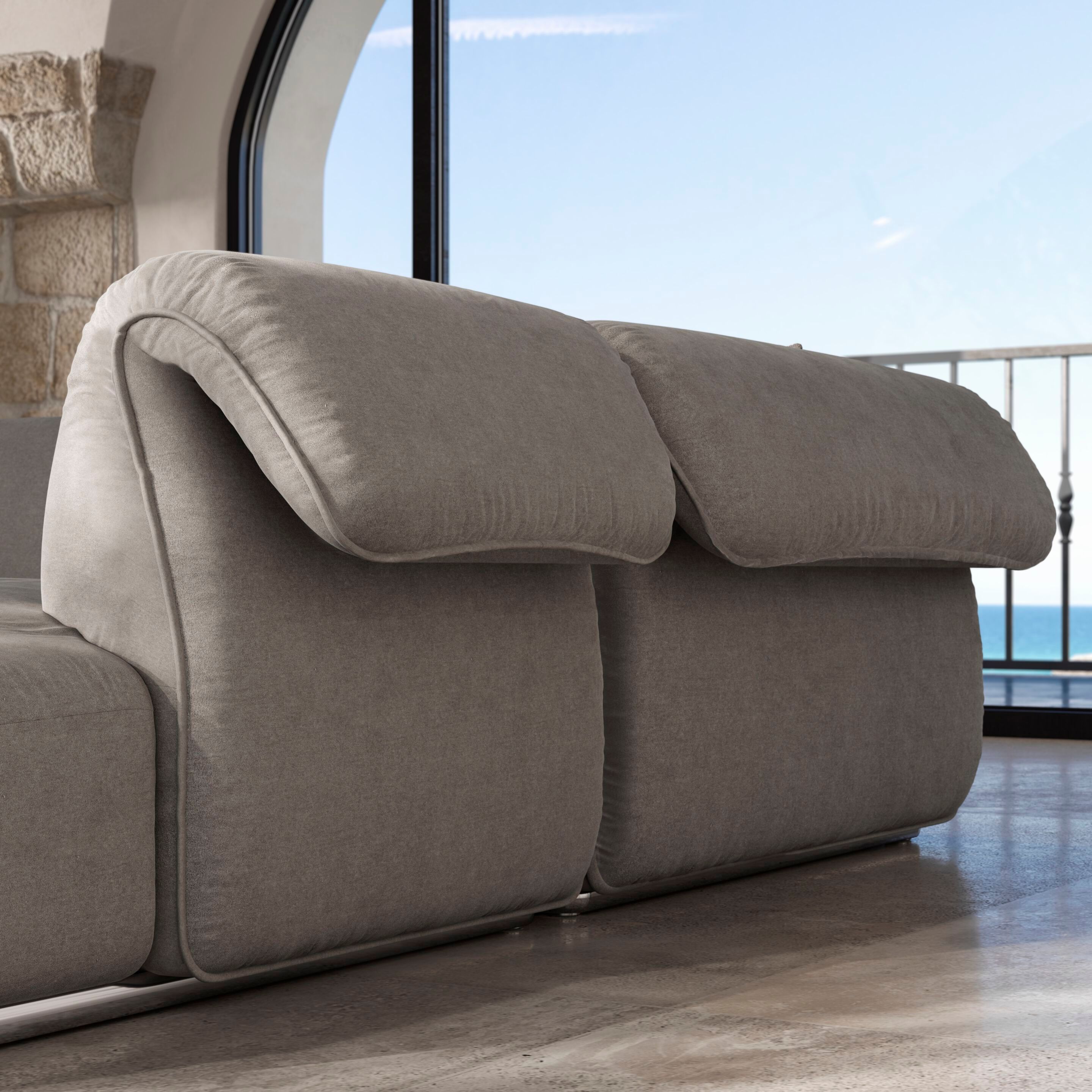 Модульный угловой диван из ткани Natuzzi Italia Icon ARCH-00037694 - Вид №3