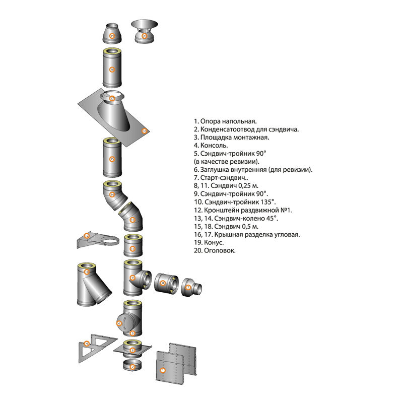 Монтажная площадка Ferrum Ф160х250 нержавеющая сталь (430) FD04160N5GF - Вид №1