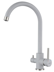 Кухонный смеситель Z-5420 серый GranFest QUARZ