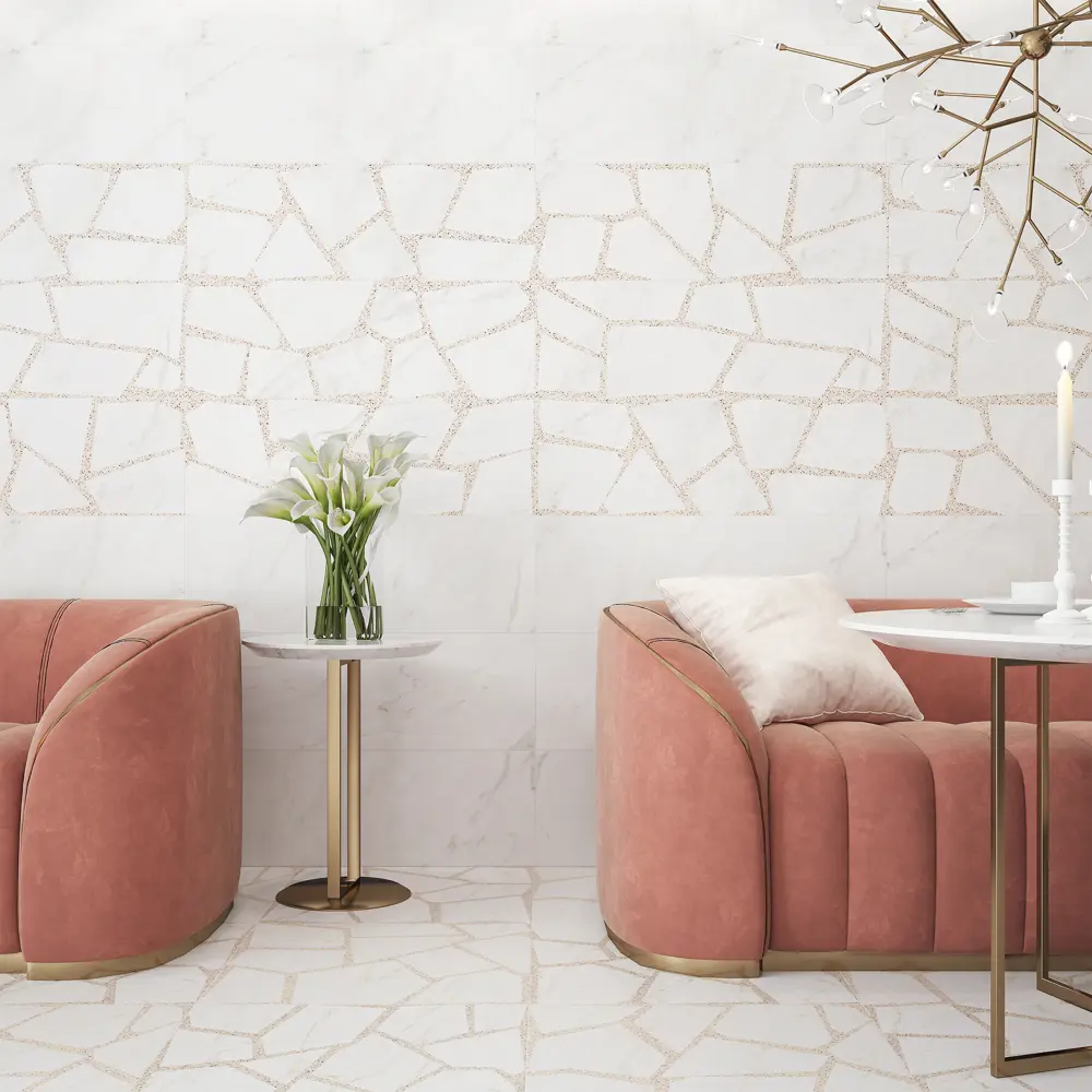 Плитка настенная Керамин Канцоне 7 90x30 см 1.35 м² цвет белый STLM-2111515 - Вид №4