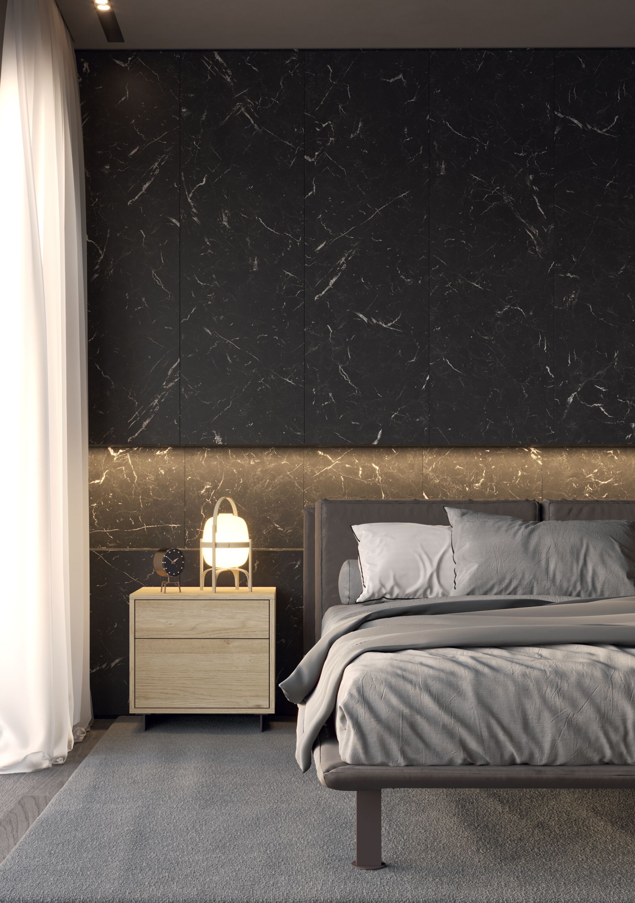 Кожаная двуспальная кровать с мягким изголовьем Giessegi ARCADIA ARCH-00052925 - Вид №1