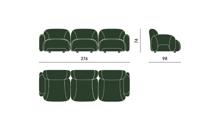 3-местный диван Carpanese Home Rising ARCH-00135163 - Вид №5