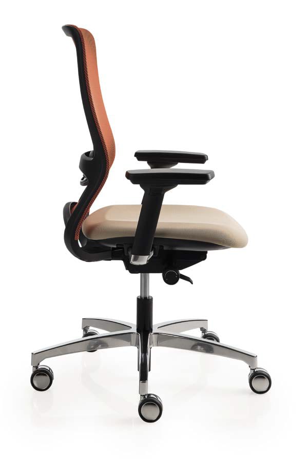 Офисное кресло с сетчатыми колесами и подлокотниками с 5 спицами Luxy ARCH-00020098 - Вид №2