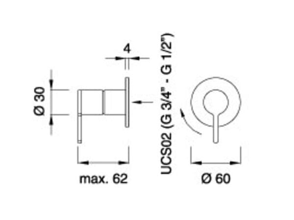 Настенный кран для открытия / закрытия CEADESIGN INNOVO ARCH-00125955 - Вид №2