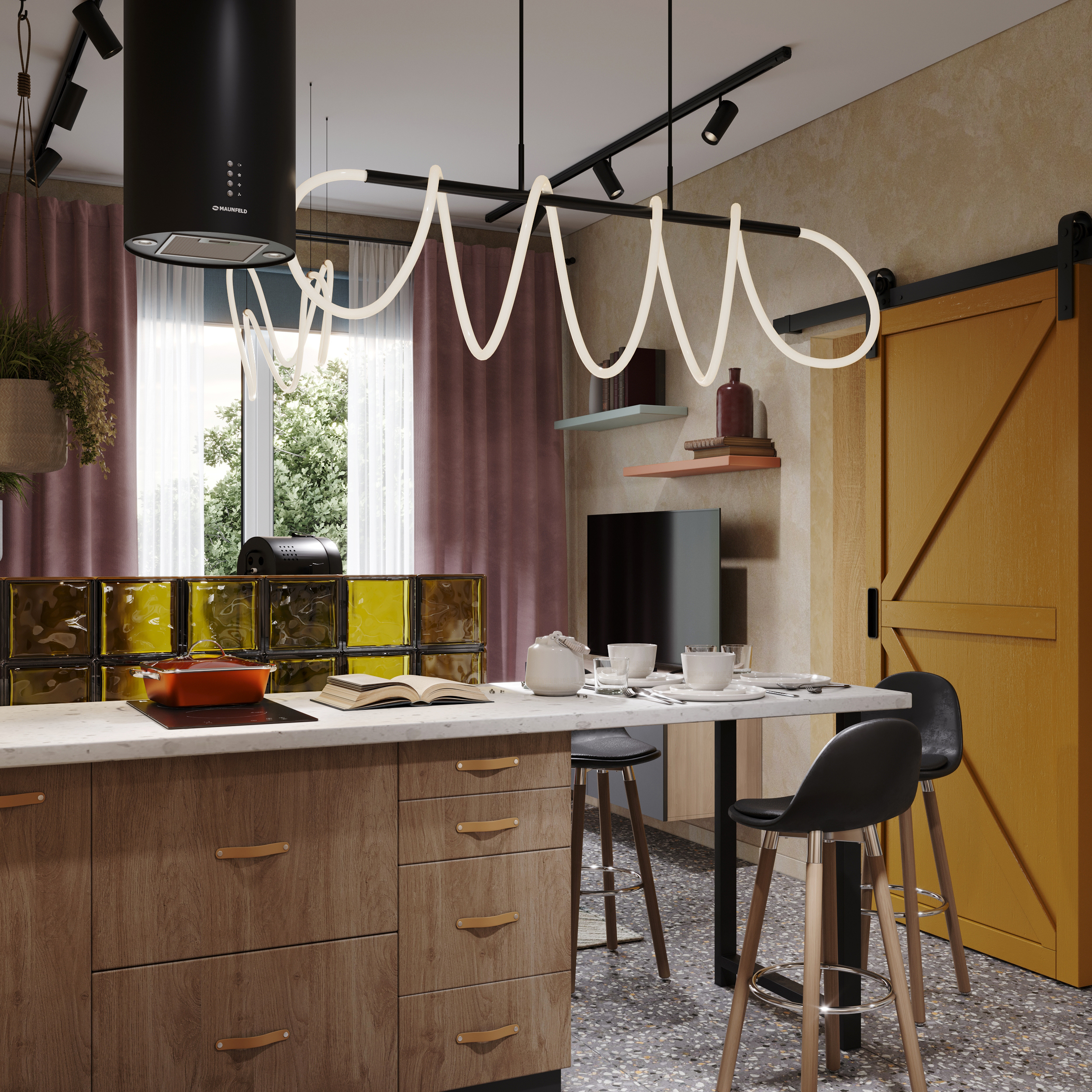 82009407 Система для раздвижных дверей «Лофт», 2000 мм, сталь, цвет чёрный STLM-0017183 VALCOMP  - Вид №11