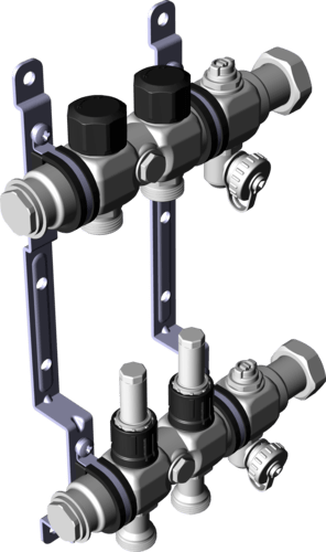 696 054 1) Модель 1005 Трубопроводные системы  Fonterra панельное отопление  Коллекторы  Нержавеющая сталь Santreyd  - Вид №4
