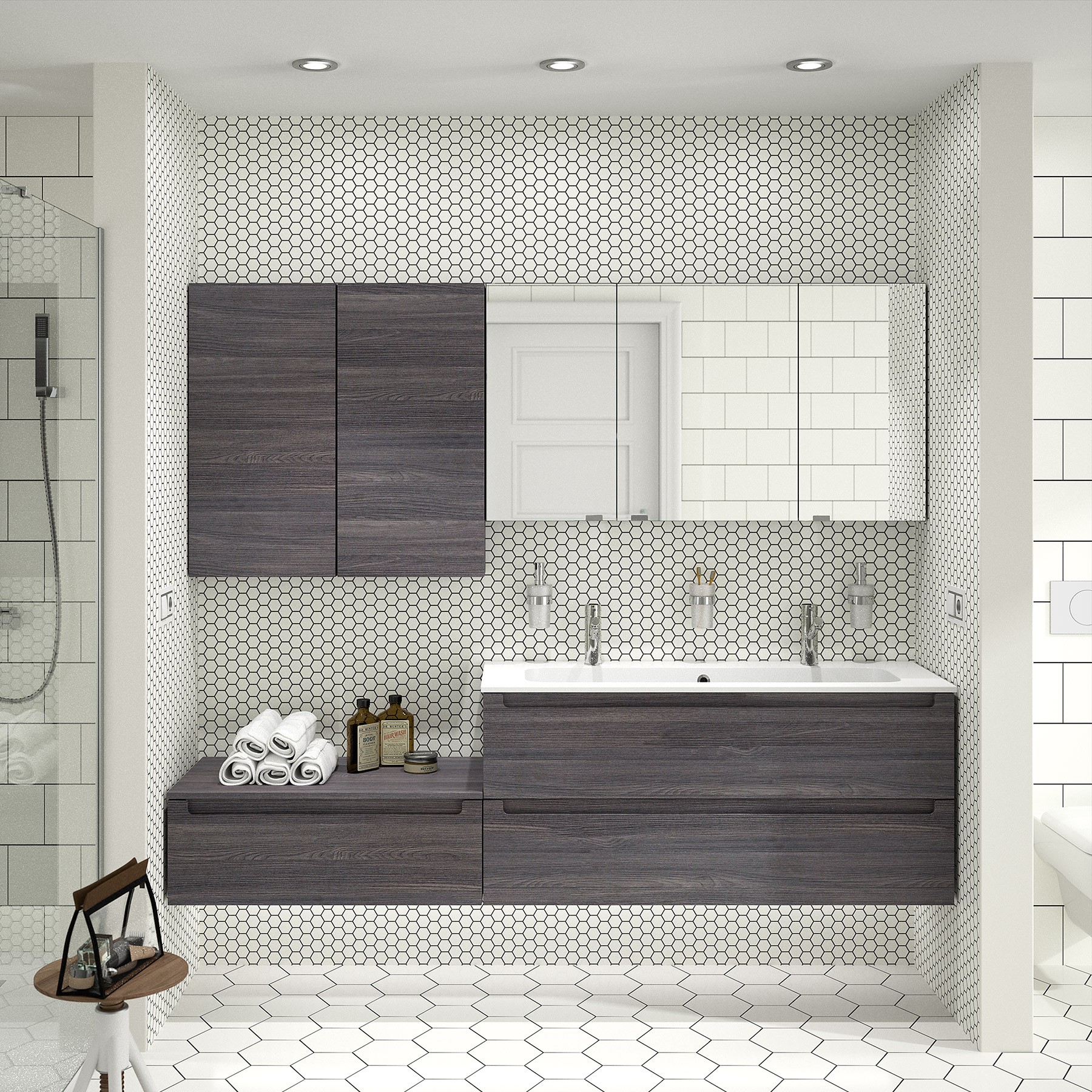 23221 SALGAR Модуль АЛЬЯНС 400 двусторонний 1 дверный ALSACIA 400 x 800 x 162 мм Эльзасия  - Вид №1