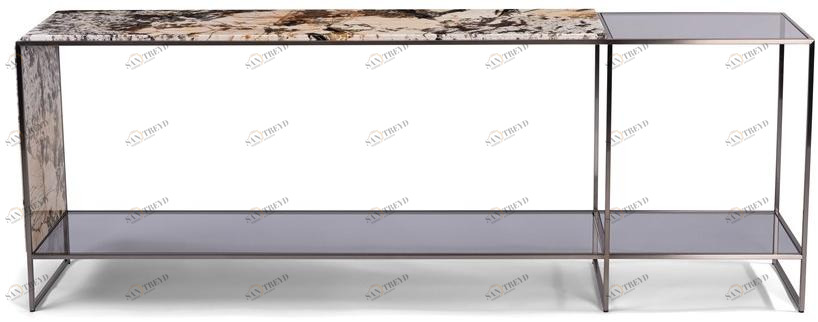 Visionnaire Прямоугольная мраморная консоль с полками Mondrian sun-id-1398205