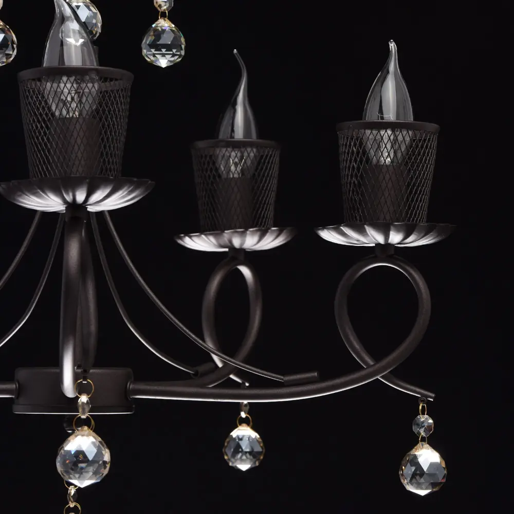 Люстра Аида 5xE14x60 Вт, металл, цвет тёмное дерево MW-Light STLM-2184509 - Вид №6