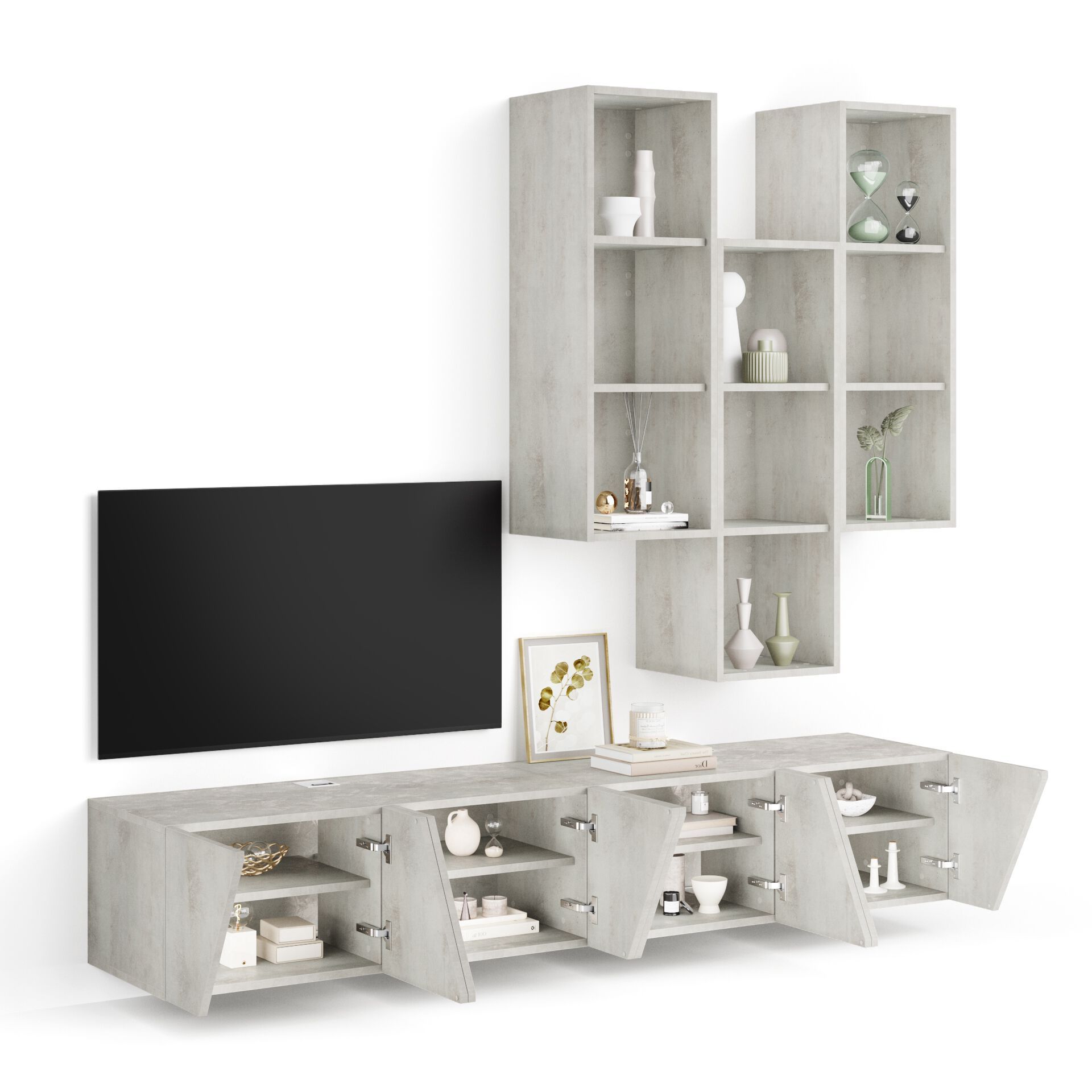 Модульная стена установила оборудованную стену в меламинированном Mobili Fiver EMMA ARCH-00091039 - Вид №3