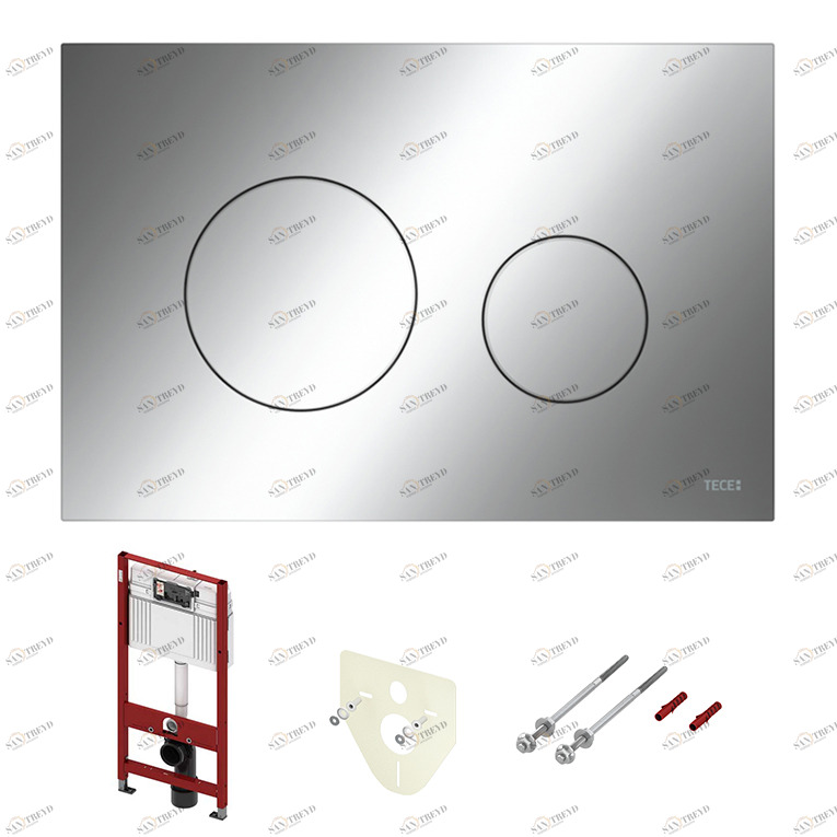 K400626 Комплект инсталляции 4 в 1 с панелью смыва ТЕСЕloop для установки подвесного унитаза (K400626) Tece TECEbase