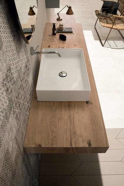 RAB Arredobagno Подвесная тумба под умывальник из дуба Soul wood 21 - Вид №1