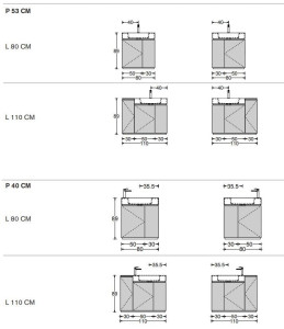 Кристаллический секционный одиночный напольный умывальник