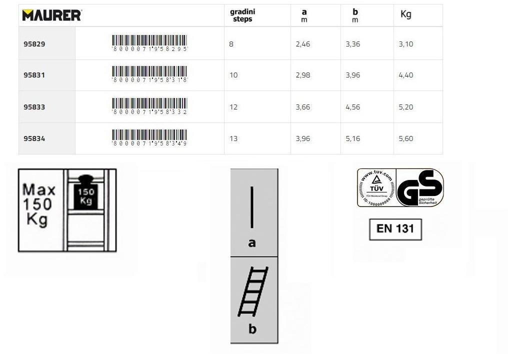 MAURER Опорная лестница sun-id-1378304 - Вид №1