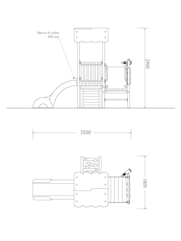 Рециркулированная пластиковая игровая структура EUROCOMITALIA COMBI SMILE ARCH-00080938 - Вид №1