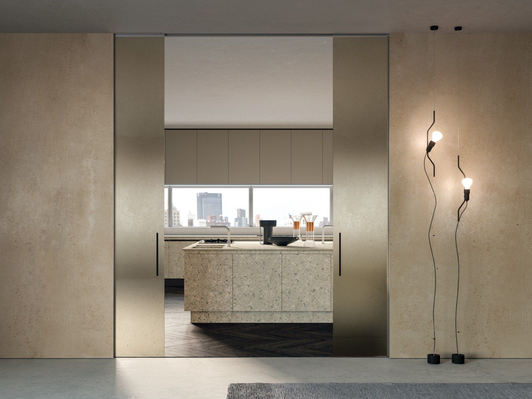 Раздвижные стеклянные двери HenryGlass VITRA ARCH-00059552