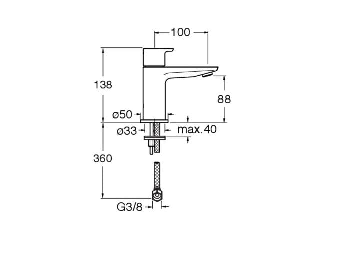 Однорычажный смеситель для раковины CRISTINA Rubinetterie Prime ARCH-00025150 - Вид №1