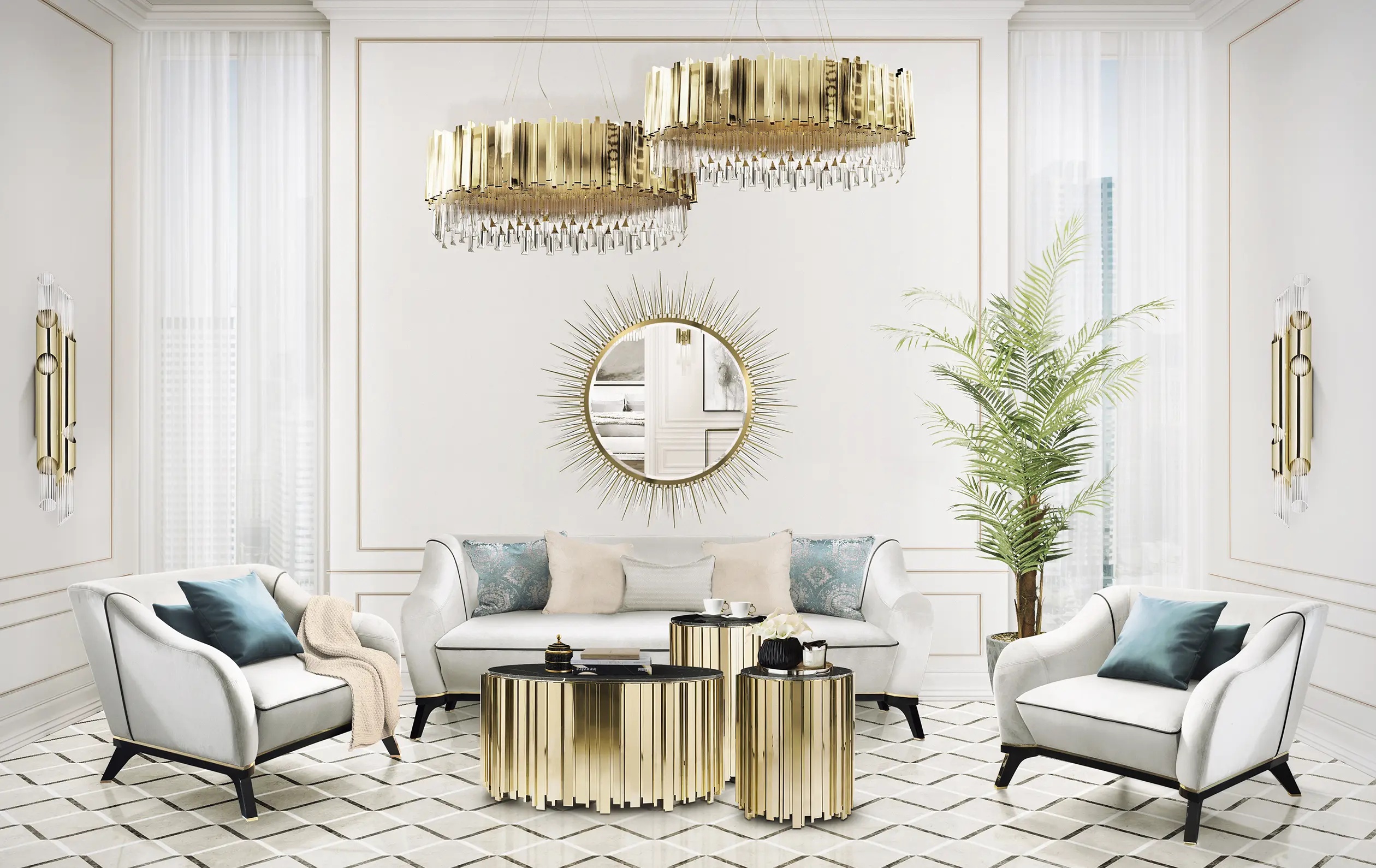 Большой приставной столик LUXXU Empire 240 - Вид №6