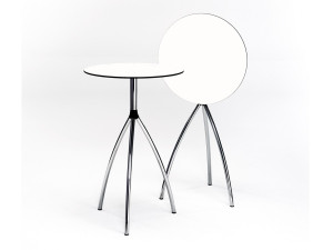 Высокий круглый стол с откидной крышкой