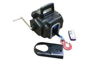 16924279 Переносная лебедка 3000lbs 12v с синтетическим тросом на фаркоп 4R-W030BP 4REVO