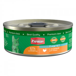Т0055598 Корм для кошек Мясное ассорти индейка конс.100г ЧЕТВЕРОНОГИЙ ГУРМАН