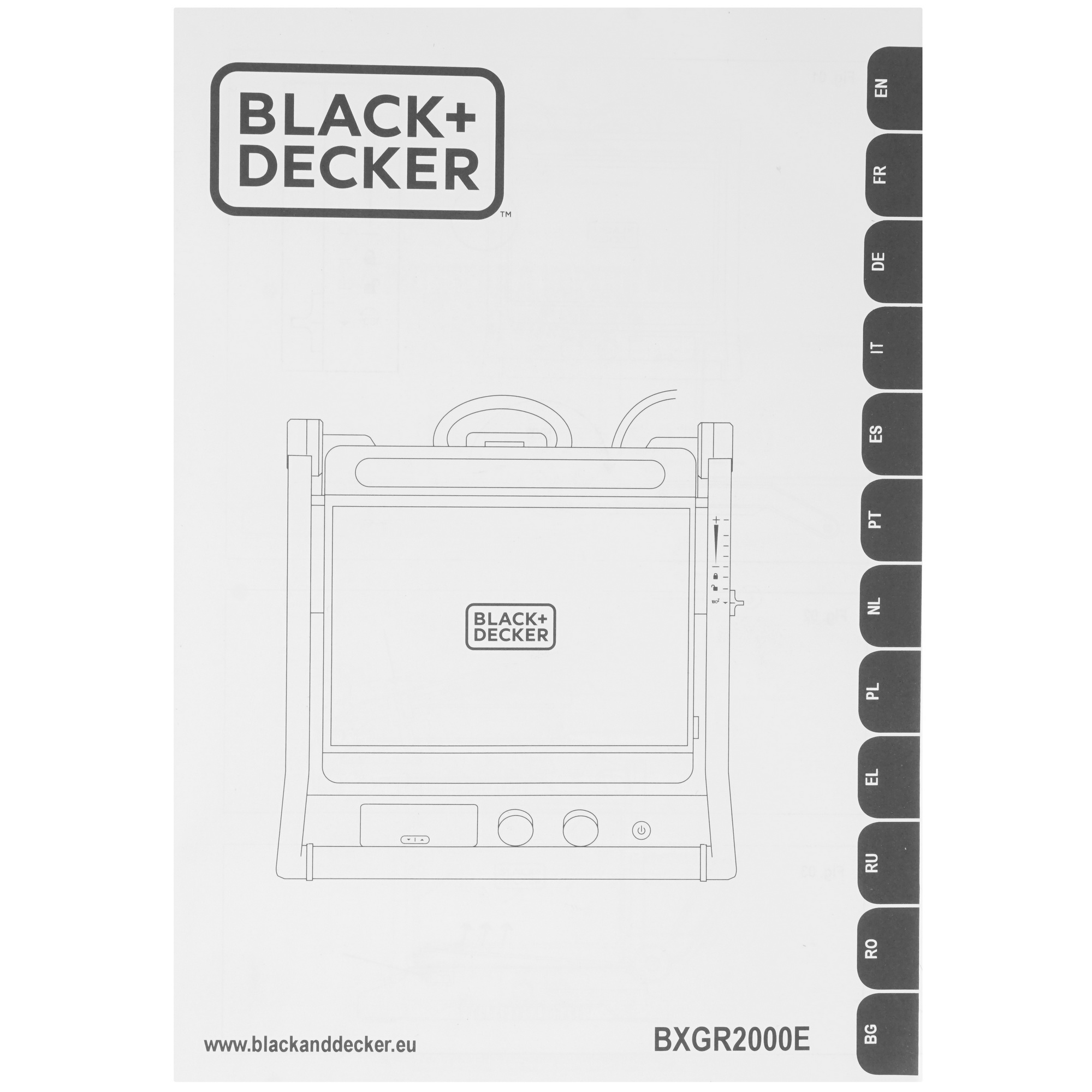 9918746 Гриль Black+Decker BXGR2000E черный STDN-0071022 - Вид №7
