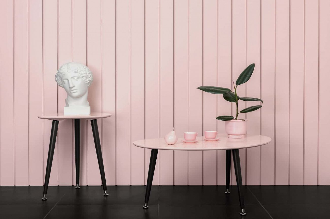 Кофейный столик с черными ножками темно-серый "Капля" WOODI  00-3966505 Серый  - Вид №21